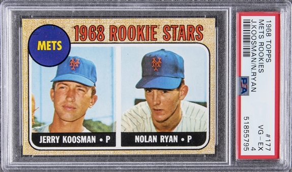 1968 Topps #177 Nolan Ryan Rookie Card – PSA VG-EX 4